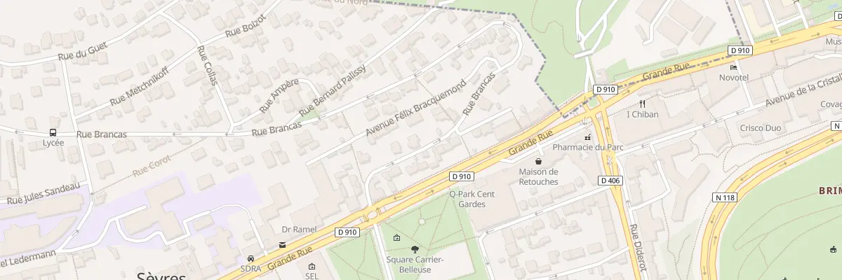 Plan du 7 Rue Brancas à Sèvres