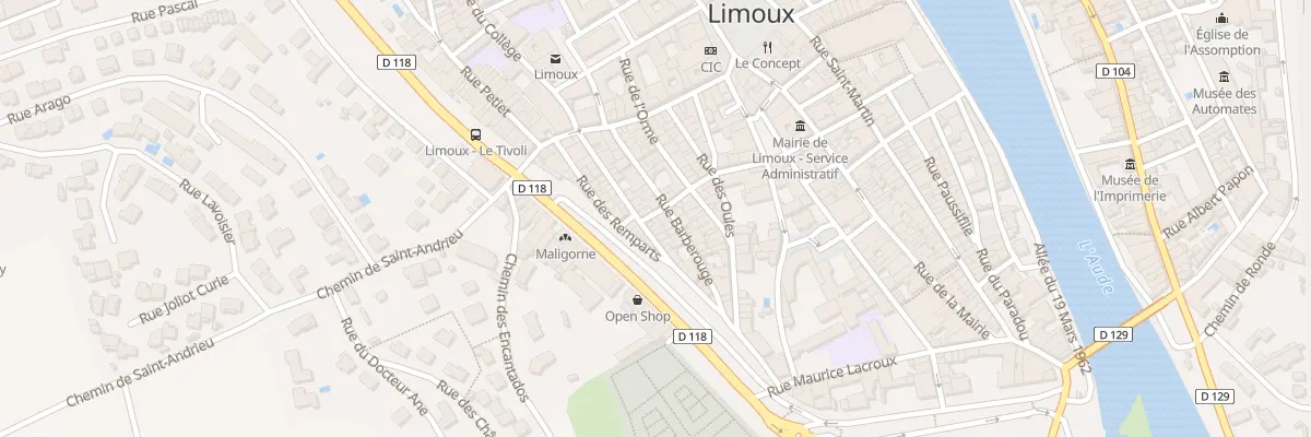 Plan du 13 Rue Trav Malcousinat à Limoux
