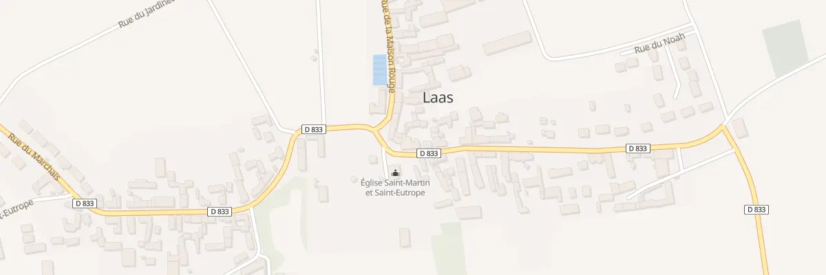 Plan du 1 Rue du Bourg à Laas
