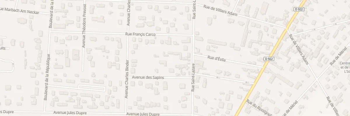Plan du 54B Rue Saint Lazare à L’Isle-Adam