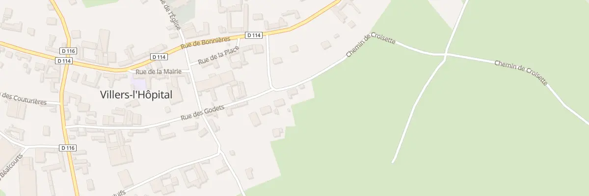 Plan du 1 Rue des Godets à Villers-l’Hôpital