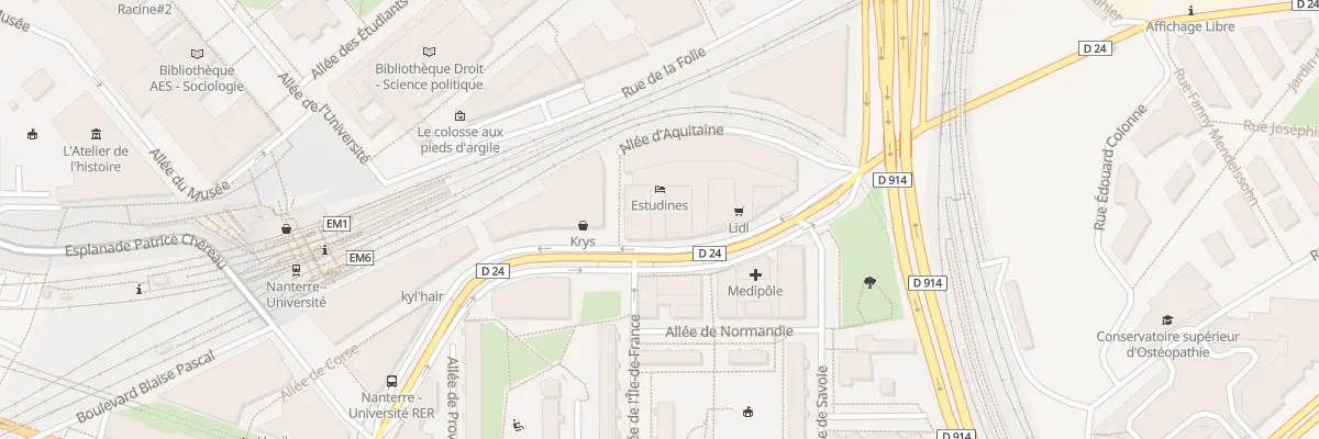 Plan du 223 All d’Aquitaine à Nanterre
