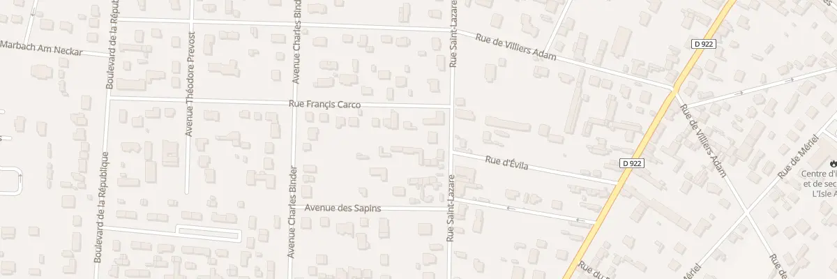 Plan du 50 Rue Saint Lazare à L’Isle-Adam