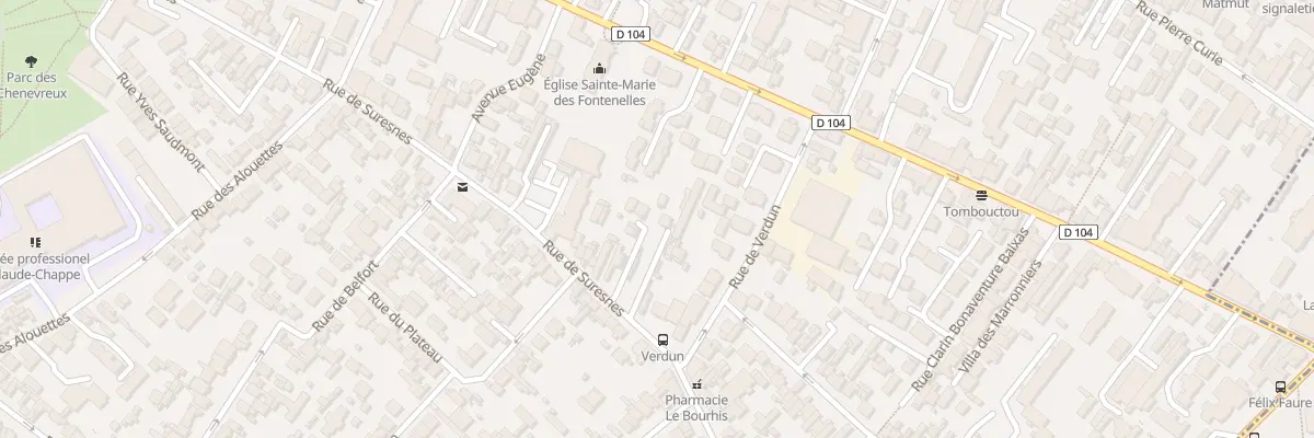 Plan du 101 Rue de Suresnes à Nanterre