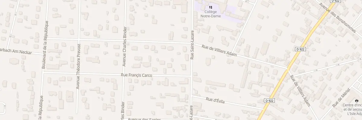 Plan du 44 Rue Saint Lazare à L’Isle-Adam