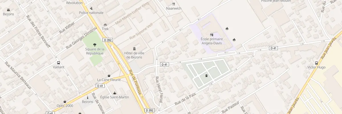 Plan du 44 Rue Edouard Vaillant à Bezons