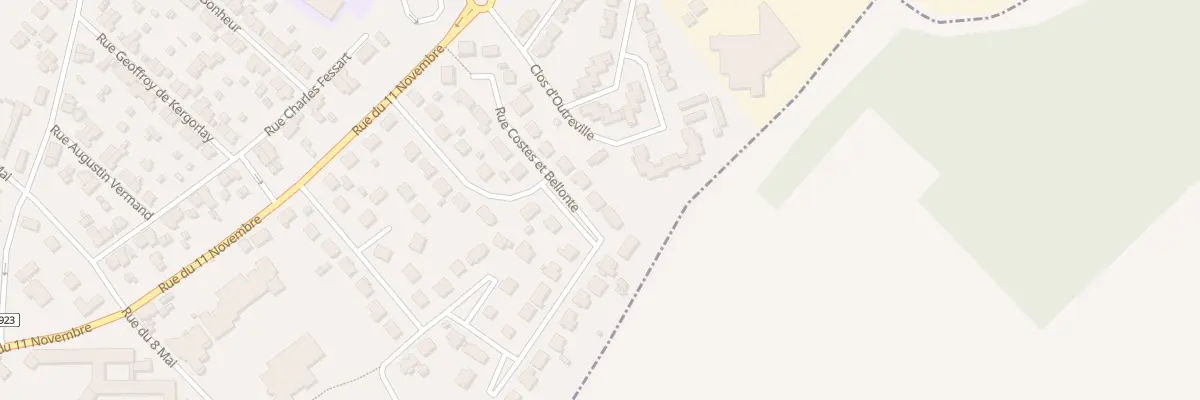 Plan du 46 Rue Costes et Bellonte à Bornel