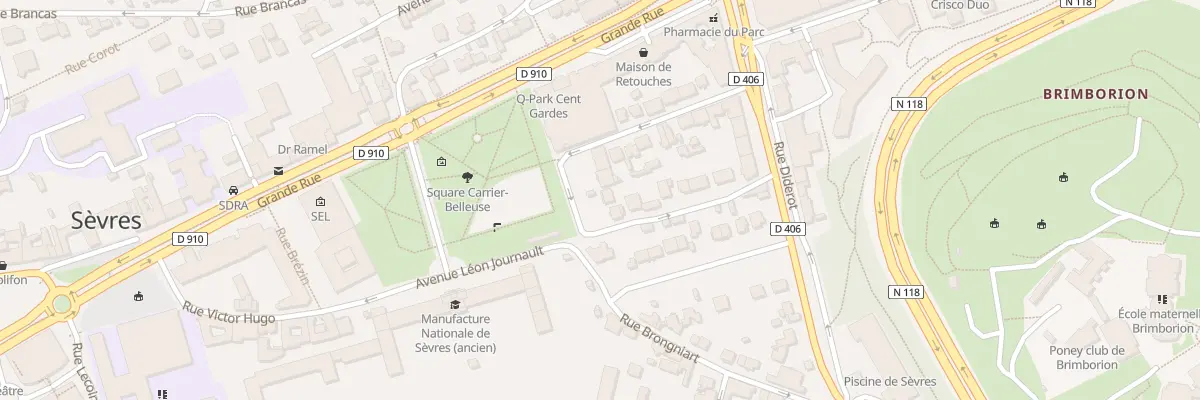 Plan du 6 Rue Ernest Legouvé à Sèvres