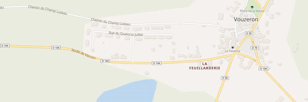 Plan du 26 Rte de Vierzon à Vouzeron