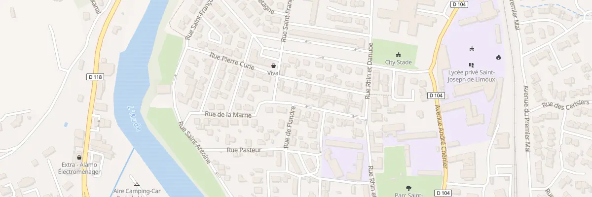 Plan du 3 Rue Gabriel Fauré à Limoux