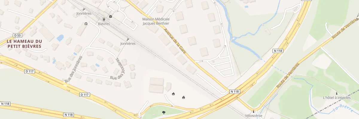 Plan du 9 Av de la Gare à Bièvres