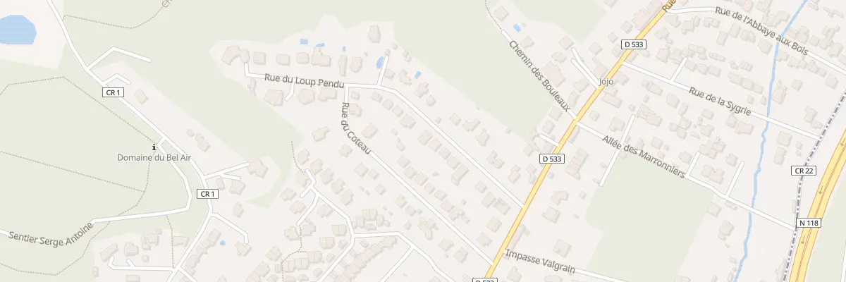 Plan du 13 Rue du Loup Pendu à Bièvres