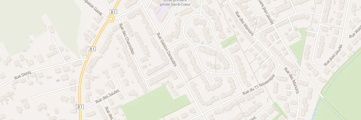 Plan du 233 Rue Gaston Dereudre à Loon-Plage