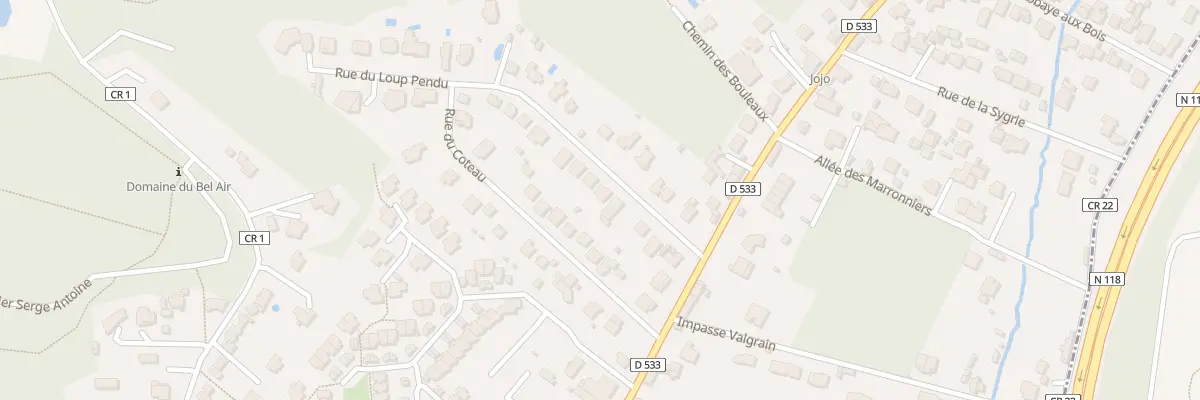 Plan du 7 Rue du Loup Pendu à Bièvres