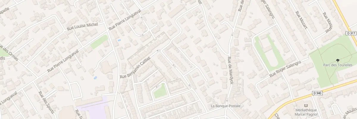 Plan du 10 Rue Benjamin Cailliet à Loon-Plage