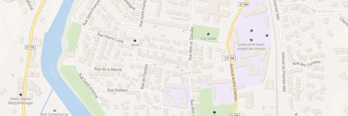 Plan du 16 Rue Voltaire à Limoux