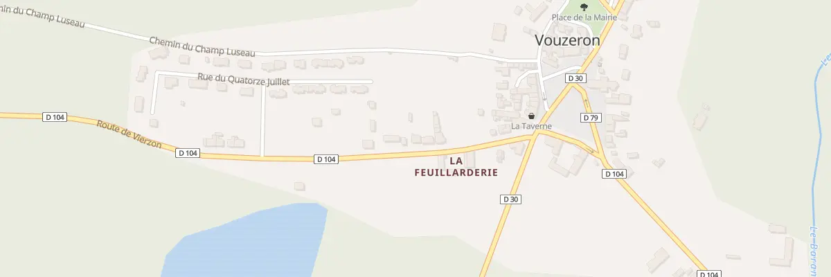 Plan du 14 Rte de Vierzon à Vouzeron