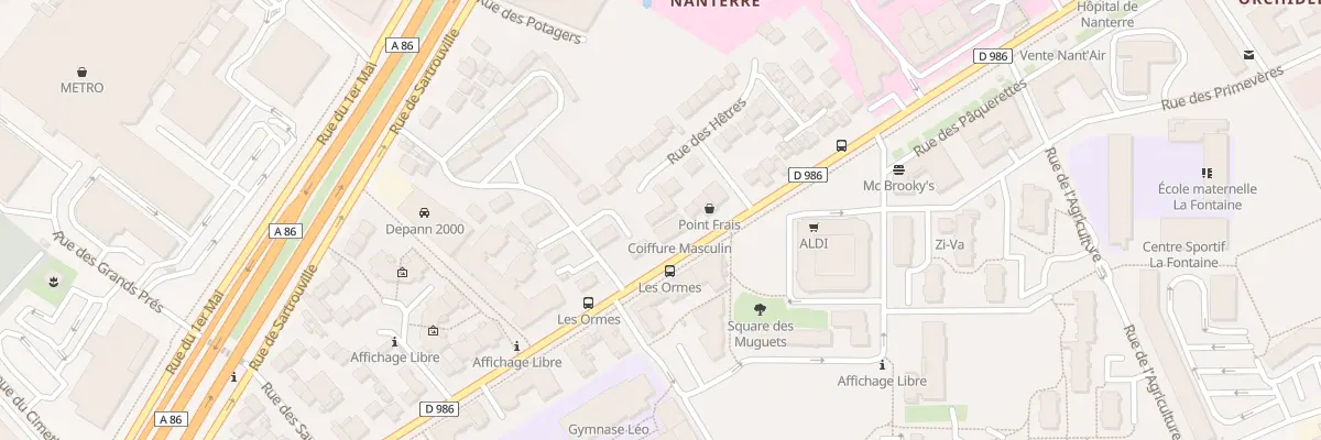 Plan du 375 Av de la République à Nanterre