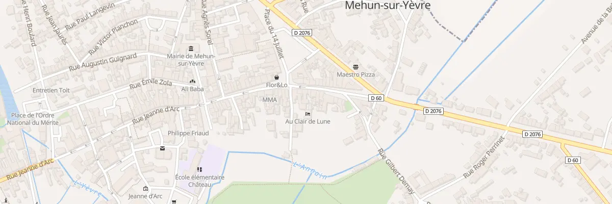 Plan du 166 Rue Jeanne d’Arc à Mehun-sur-Yèvre