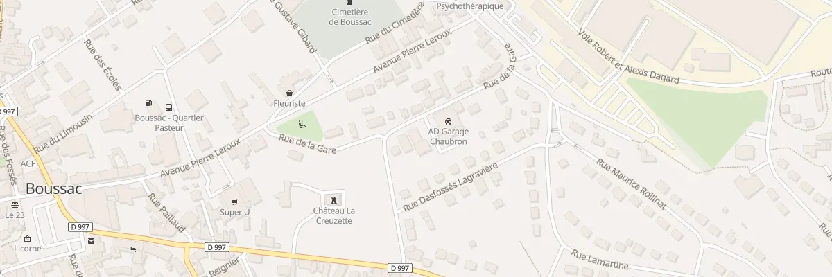 Plan du 6 Rue de la Gare à Boussac