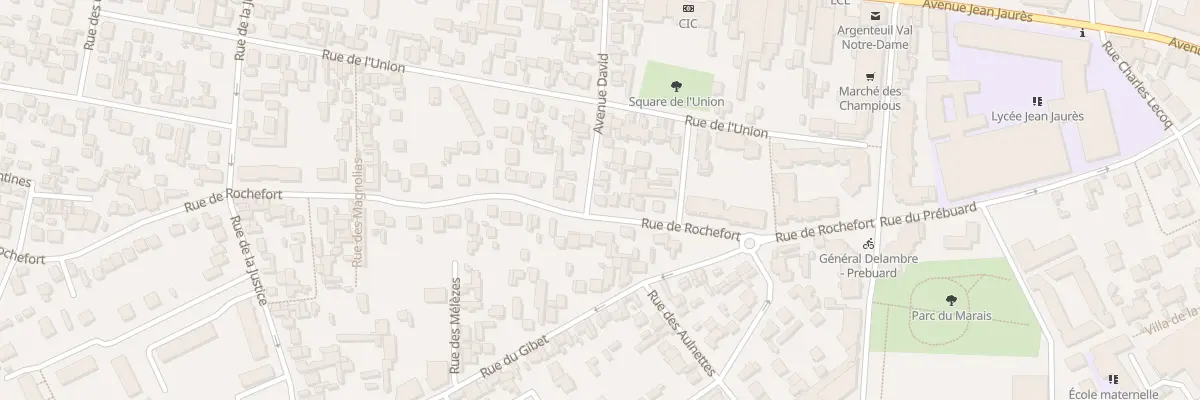 Plan du 16 Rue de Rochefort à Argenteuil
