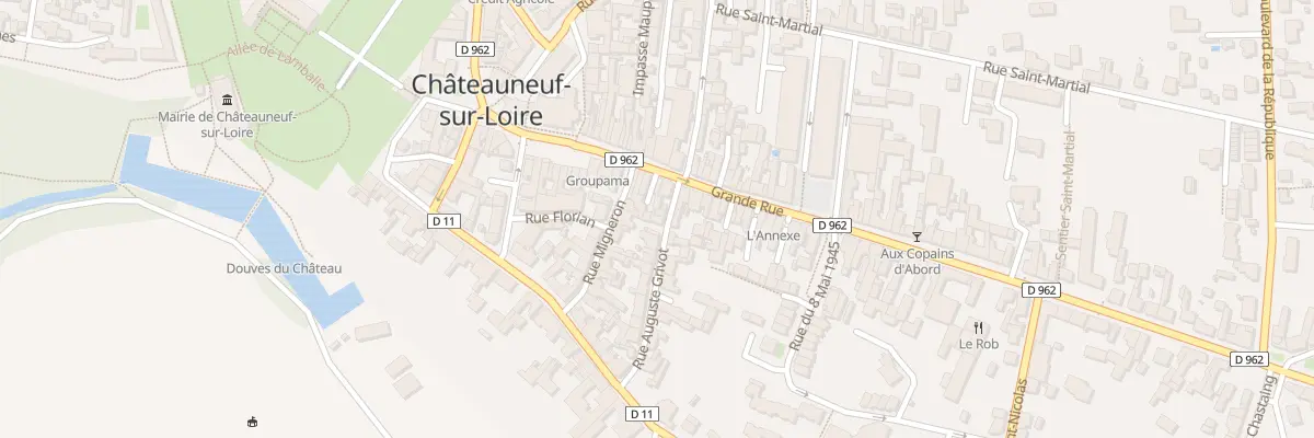 Plan du 2 Rue Auguste Grivot à Châteauneuf-sur-Loire