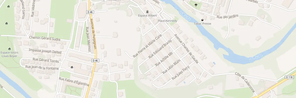 Plan du 5 Rue Pierre et Marie Curie à Espéraza