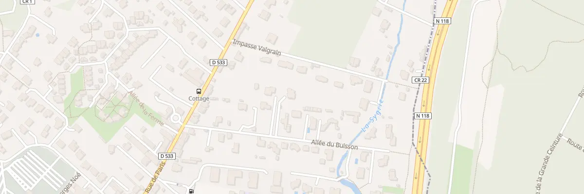 Plan du 11B All du Buisson à Bièvres