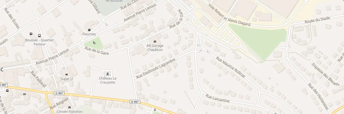 Plan du 11 Rue Desfossés Lagravière à Boussac