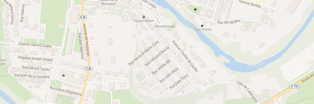 Plan du 2 Rue Edouard Branly à Espéraza
