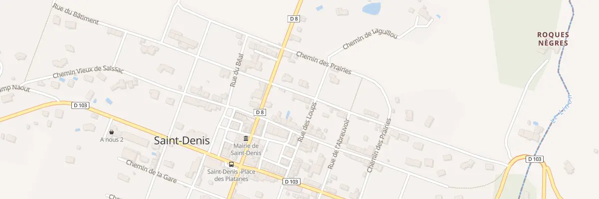 Plan du 63 Le Village à Saint-Denis