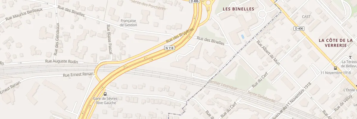 Plan du 3 Rue des Binelles à Sèvres