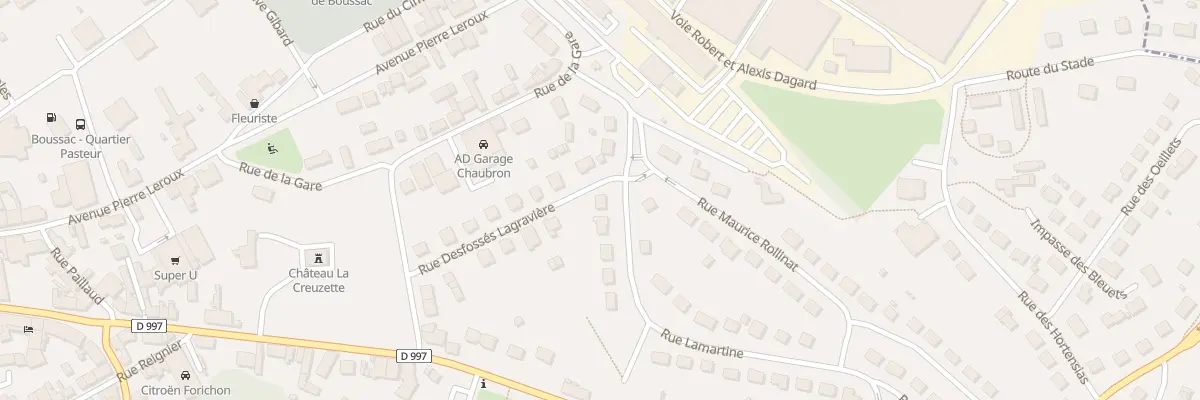 Plan du 8 Rue Lamartine à Boussac