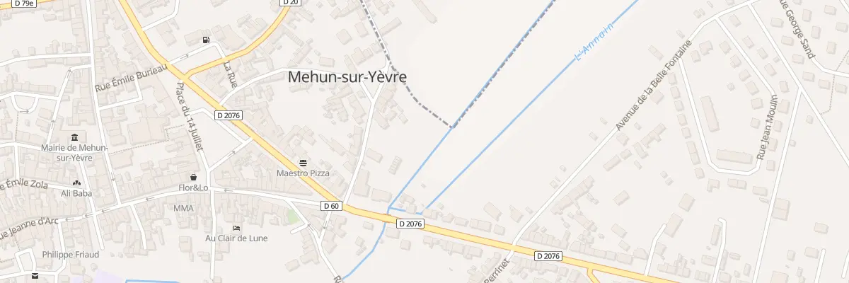 Plan du 2 Rue Marius Ameline à Mehun-sur-Yèvre