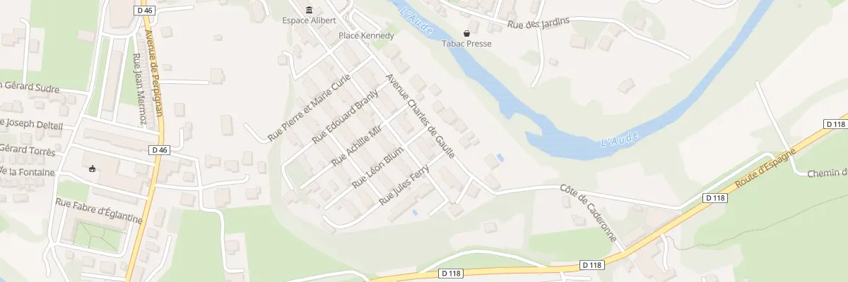Plan du 28 Av Charles de Gaulle à Espéraza