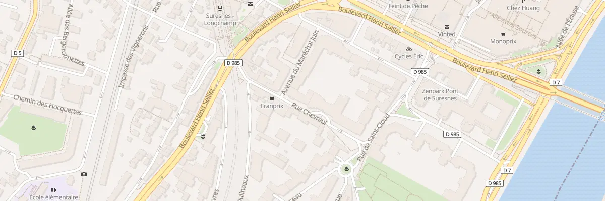 Plan du 3 Av du Maréchal Juin à Suresnes