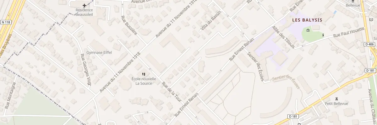 Plan du 11 Rue du Bois Dormant à Meudon