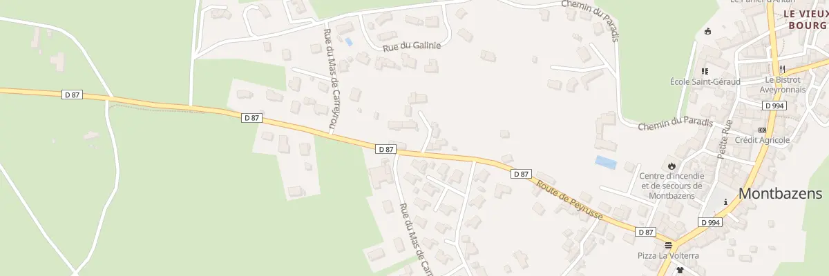Plan du 22 Rte de Peyrusse à Montbazens