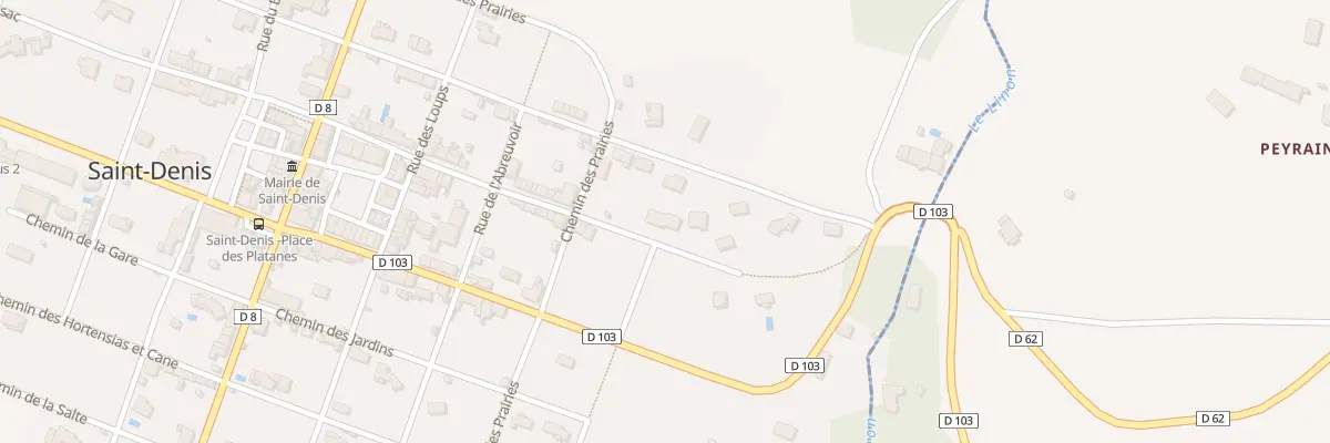 Plan de la Rue des Moulins à Saint-Denis