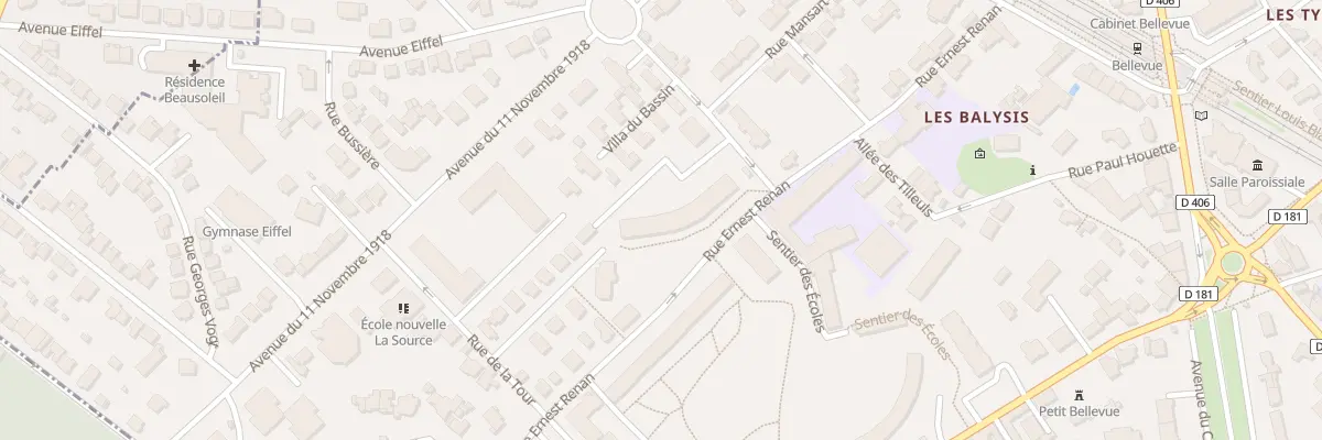 Plan du 36 Rue Ernest Renan à Meudon