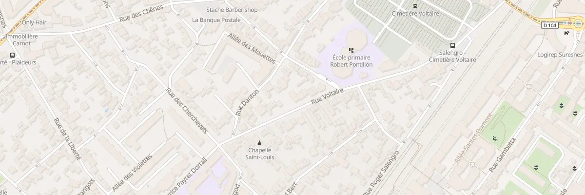 Plan du 50 Rue Voltaire à Suresnes