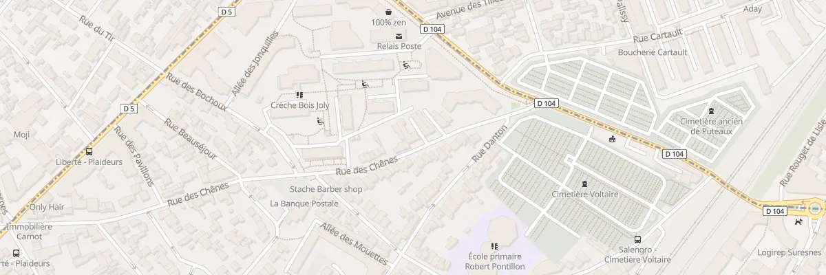 Plan du 93 Rue des Chênes à Suresnes