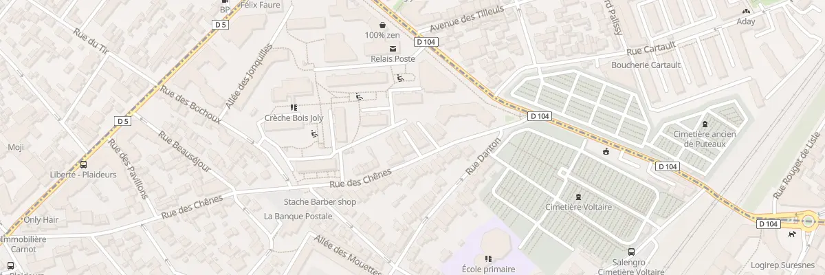 Plan du 101 Rue des Chênes à Suresnes