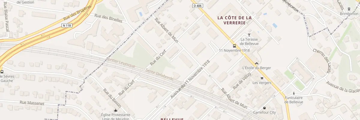 Plan du 2 Rue Albert de Mun à Meudon