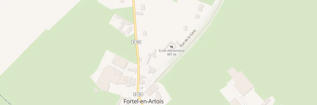 Plan du 12 Rue de la Gare à Fortel-en-Artois