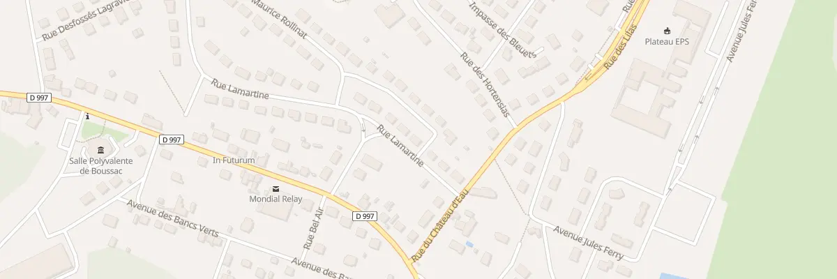 Plan du 27 Rue Lamartine à Boussac