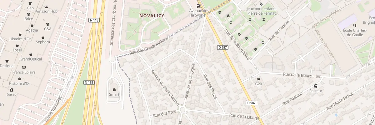 Plan du 20 Av de la Sygrie à Clamart