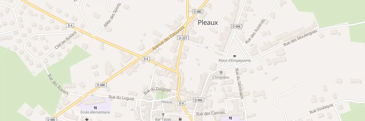 Plan du 10 Rue Neuve à Pleaux