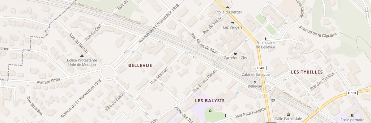 Plan du 1 Rue Mansard à Meudon