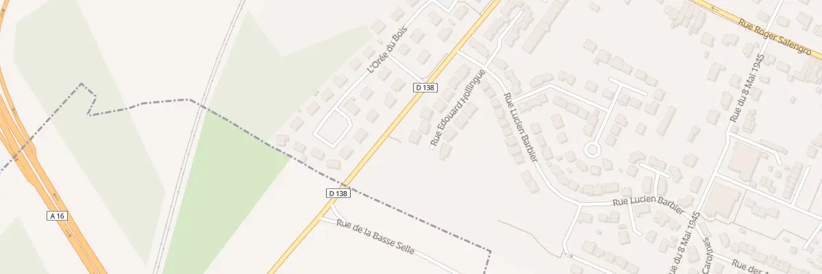 Plan du 5000 Rue Edouard Hollingue à Saleux